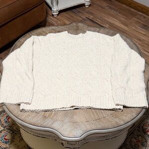 American Eagle OVERSIZED Oatmeal Cable Knit Sweater